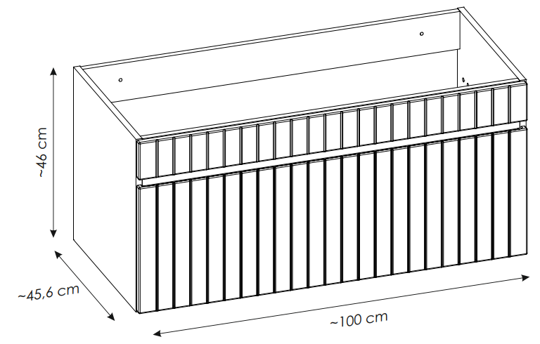 Szafka pod umywalkę 100 cm Iconic Rose
