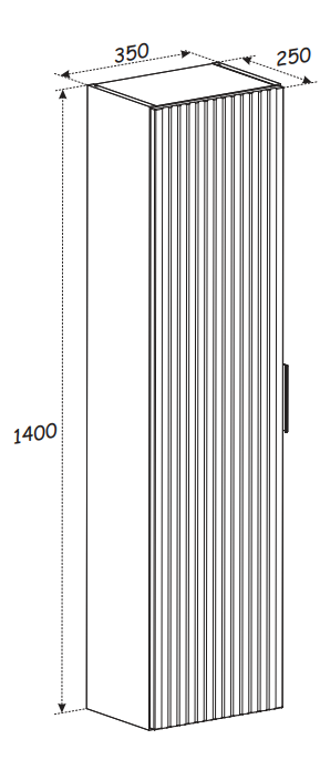 Słupek wysoki Xilo czarny / dąb wotan