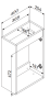 Szafka pod umywalkę Xilo 40 cm czarny / dąb wotan