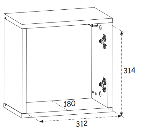 Szafka łazienkowa górna Xilo czarny / dąb wotan