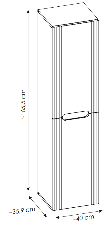 Słupek łazienkowy Fiji White
