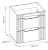 Szafka pod umywalkę 60cm Fiji White