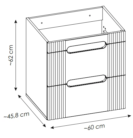 Szafka pod umywalkę 60cm Fiji White