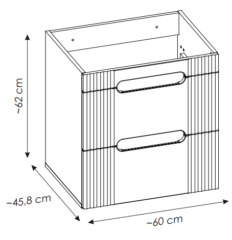 Szafka pod umywalkę 60cm Fiji White