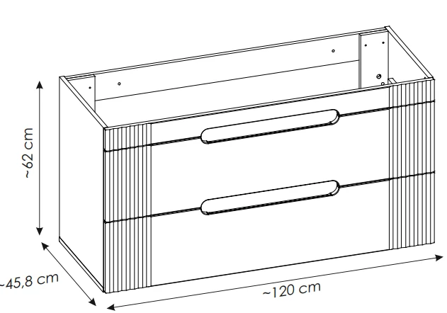 Szafka pod umywalkę 120cm Fiji White