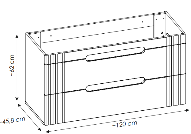 Szafka pod umywalkę 120cm Fiji White