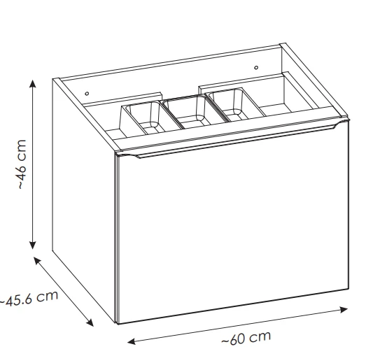 Szafka pod umywalkę 60 cm Santa Fe Taupe