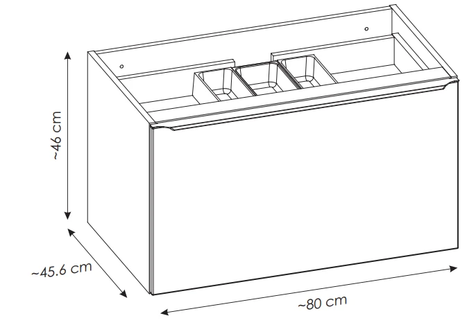 Szafka pod umywalkę 80 cm Santa Fe Taupe