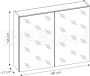 Szafka łazienkowa z lustrem 80 cm Santa Fe Taupe