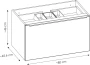 Szafka pod umywalkę 80 cm Santa Fe Oak