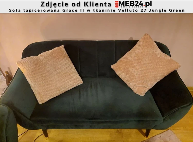 Sofa tapicerowana Grace II w stylu skandynawskim - zdjęcie od klienta