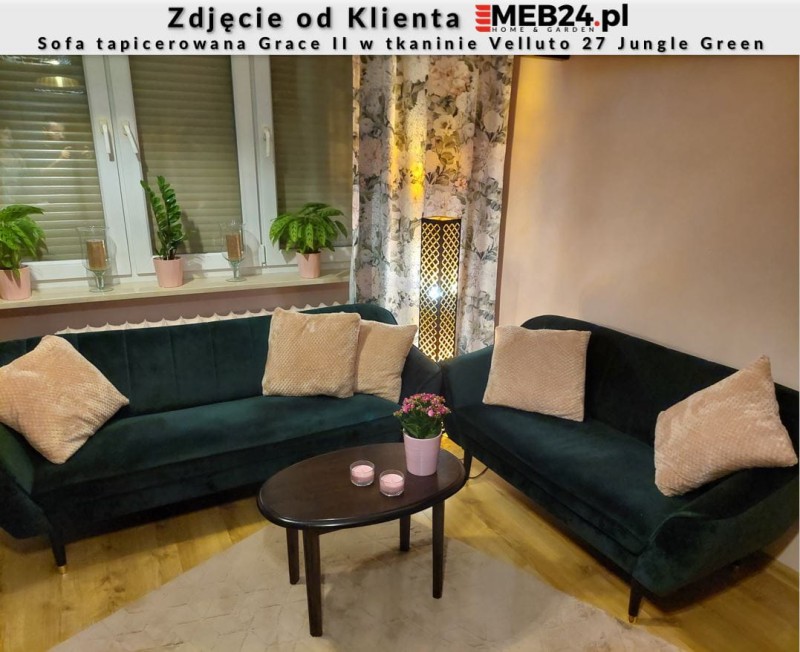 Sofa tapicerowana Grace II w stylu skandynawskim - zdjęcie od klienta