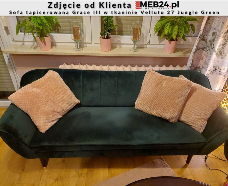 Sofa tapicerowana Grace III w stylu skandynawskim - zdjęcie od klienta