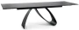 Stół rozkładany Diuna Ceramic 160-240 cm czarny sahara noir/czarny mat