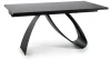 Stół rozkładany Diuna Ceramic 160-240 cm czarny sahara noir/czarny mat