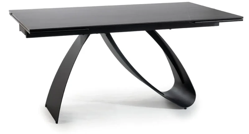 Stół rozkładany Diuna Ceramic 160-240 cm czarny sahara noir/czarny mat