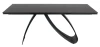 Stół rozkładany Diuna Ceramic 160-240 cm czarny sahara noir/czarny mat