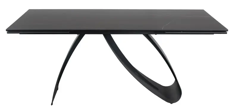 Stół rozkładany Diuna Ceramic 160-240 cm czarny sahara noir/czarny mat