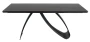 Stół rozkładany Diuna Ceramic 160-240 cm czarny sahara noir/czarny mat