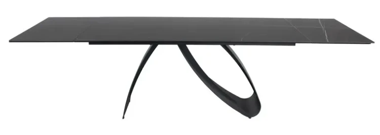 Stół rozkładany Diuna Ceramic 160-240 cm czarny sahara noir/czarny mat