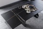Stół rozkładany Diuna Ceramic 160-240 cm czarny sahara noir/czarny mat