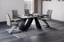Stół rozkładany Diuna Ceramic 160-240 cm czarny sahara noir/czarny mat