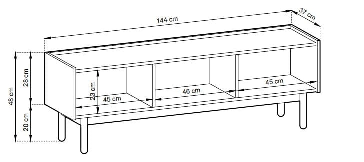 Szafka RTV Boho dąb riviera