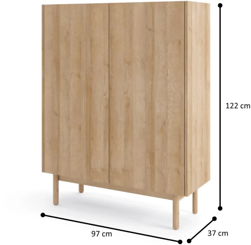 Komoda wysoka Boho dąb riviera