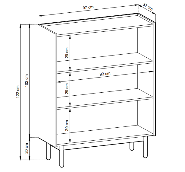 Komoda wysoka Boho dąb riviera