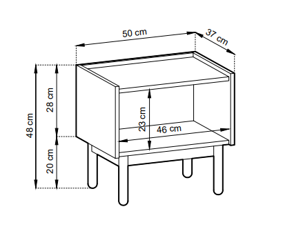 Szafka nocna Boho dąb riviera