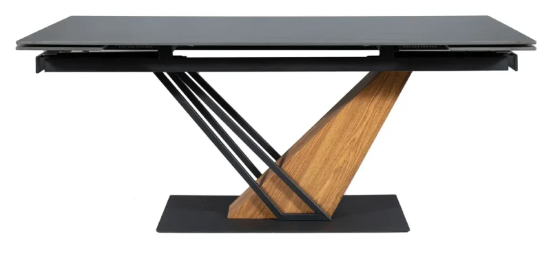 Stół rozkładany Genesis 180-240 cm czarny/jesion