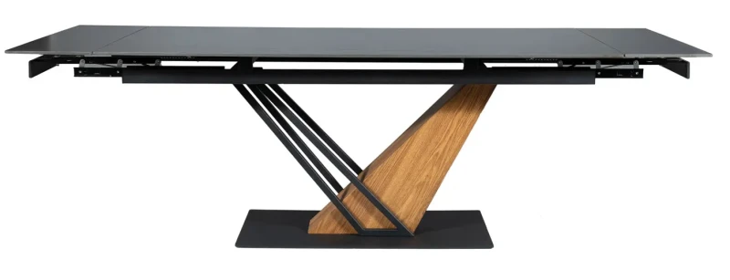 Stół rozkładany Genesis 180-240 cm czarny/jesion