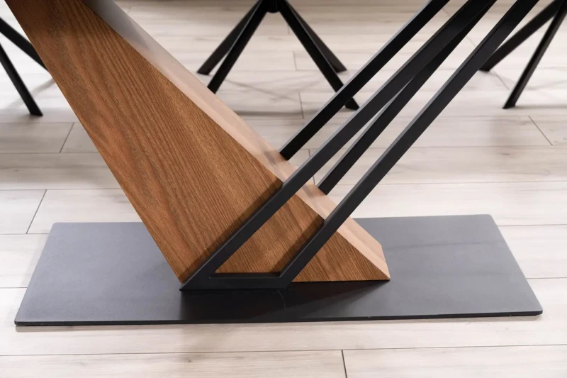 Stół rozkładany Genesis 180-240 cm czarny/jesion