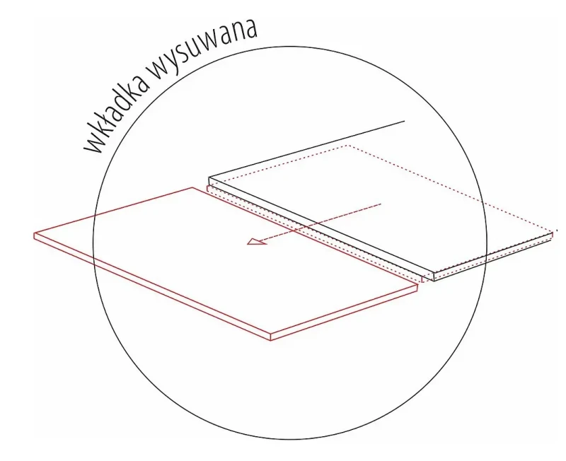 Stół rozkładany Genesis 180-240 cm czarny/jesion