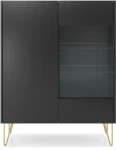 Witryna Harmony czarny grafit / marmur