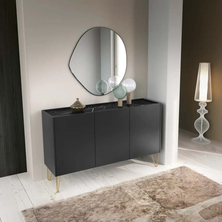 Komoda Harmony czarny grafit / marmur