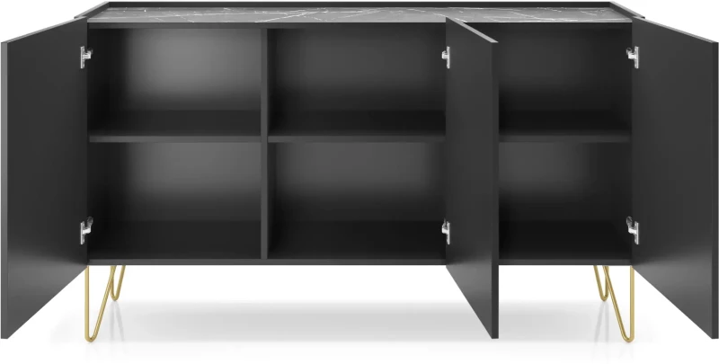 Komoda Harmony czarny grafit / marmur