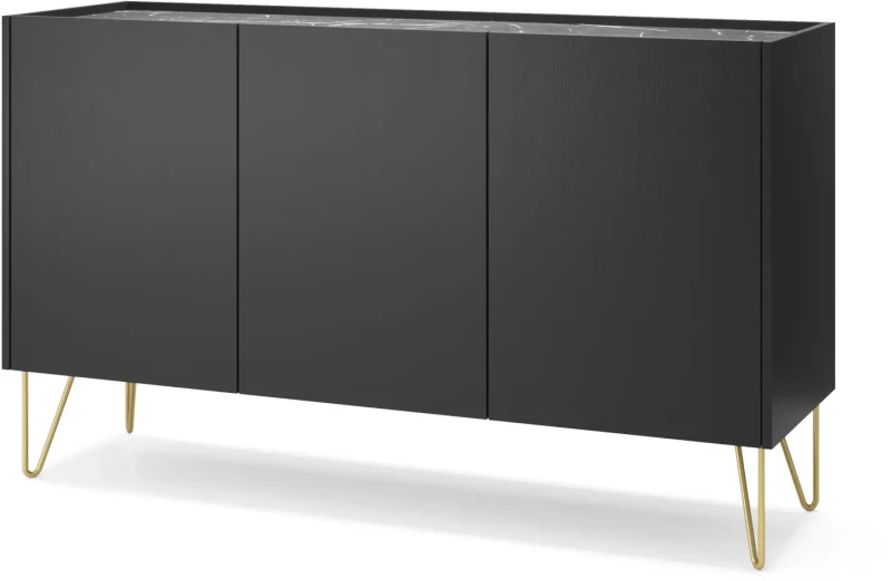 Komoda Harmony czarny grafit / marmur
