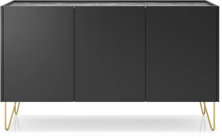 Komoda Harmony czarny grafit / marmur