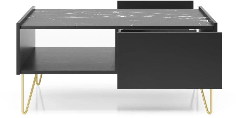 Stolik kawowy Harmony czarny grafit / marmur