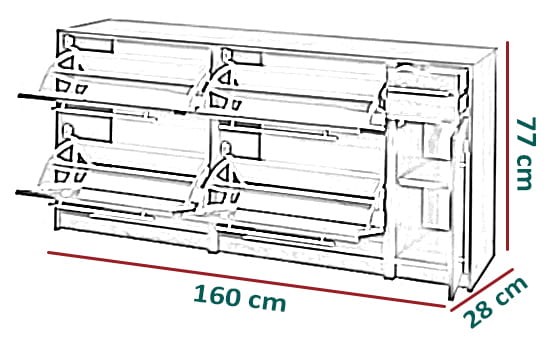 Szafka stojąca Sand -  wymiary