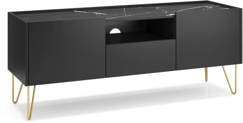 Szafka RTV Harmony czarny grafit / marmur