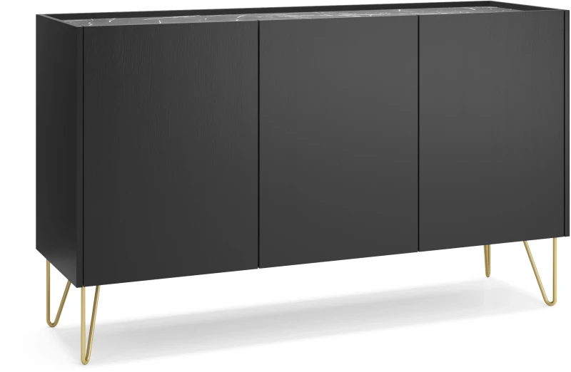 Komoda Harmony czarny grafit / marmur