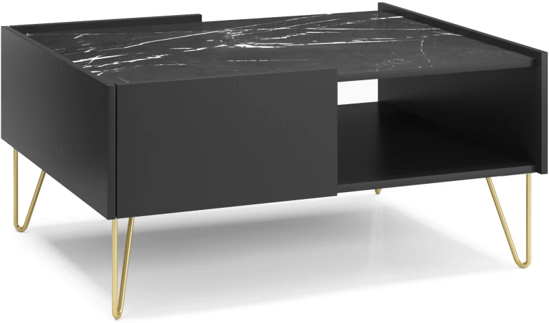 Stolik kawowy Harmony czarny grafit / marmur