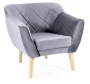 Fotel tapicerowany Karo 1 Velvet buk - szary Bluvel 14
