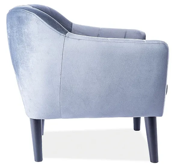 Fotel tapicerowany Karo 1 Velvet wenge