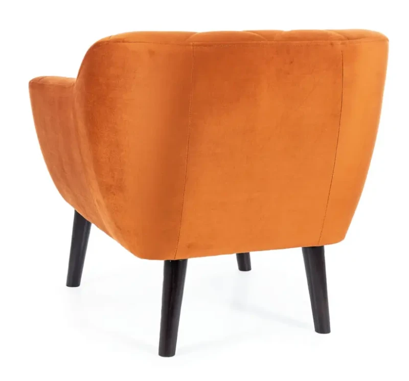 Fotel tapicerowany Karo 1 Velvet wenge - cynamon Bluvel 4215