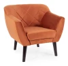 Fotel tapicerowany Karo 1 Velvet wenge - cynamon Bluvel 4215
