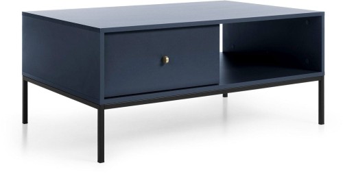 Stolik kawowy Mono z szufladą granatowy