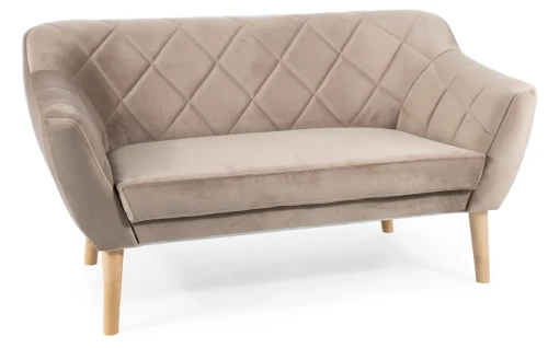 Sofa tapicerowana Karo 2 Velvet buk - ciemny beż Bluvel 40